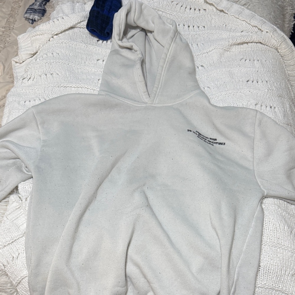 Men's White Hoodie Sweater